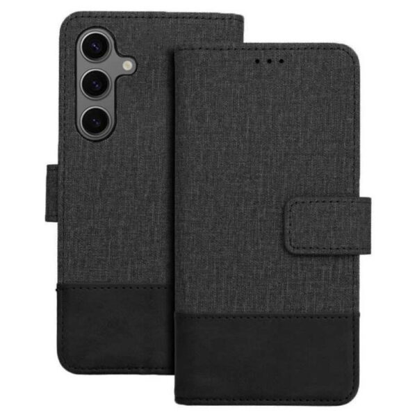 Tel1 Samsung Galaxy A35 5G Gomma Θήκη Βιβλίο - Black