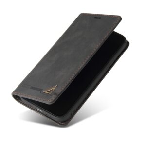 Tel1 Xiaomi Redmi Note 13 5G Skin Feel Anti-theft Brush Horizontal Θήκη βιβλίο - Black