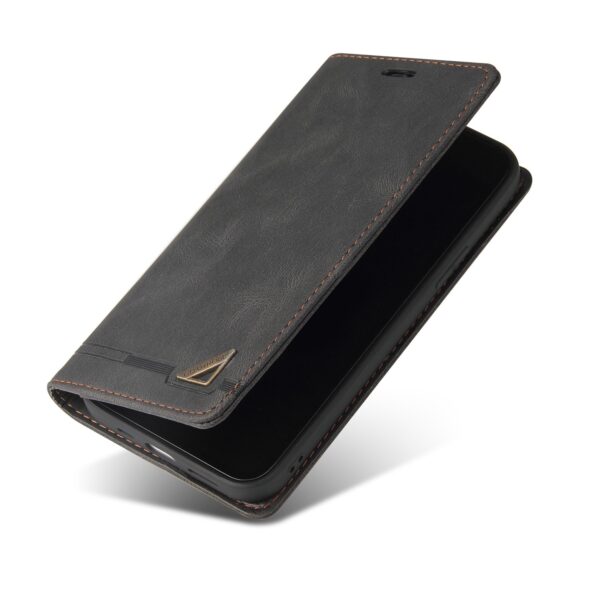 Tel1 Xiaomi Redmi Note 13 5G Skin Feel Anti-theft Brush Horizontal Θήκη βιβλίο - Black