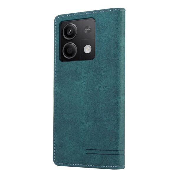 Tel1 Xiaomi Redmi Note 13 5G Skin Feel Anti-theft Brush Horizontal Θήκη βιβλίο - Blue