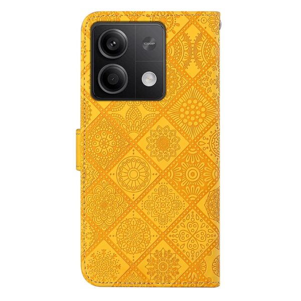 Tel1 Xiaomi Redmi Note 13 5G Ethnic Style Embossed Pattern Θήκη Βιβλίο - Yellow