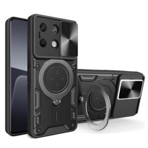 Forcell Xiaomi Redmi Note 13 5G Camshield Magnetic Holder Θήκη Σκληρή - Black