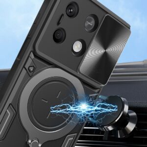 Forcell Xiaomi Redmi Note 13 5G Camshield Magnetic Holder Θήκη Σκληρή - Black