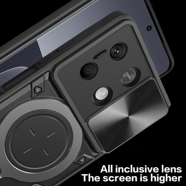 Forcell Xiaomi Redmi Note 13 5G Camshield Magnetic Holder Θήκη Σκληρή - Black