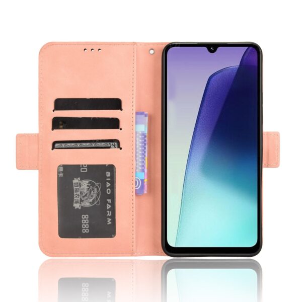 Tel1 Xiaomi Redmi 14C 4G / Poco C75 Skin Feel Calf Card Slots Θήκη Βιβλίο - Pink