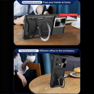 Forcell Xiaomi Redmi Note 13 5G Camshield Magnetic Holder Θήκη Σκληρή - Purple