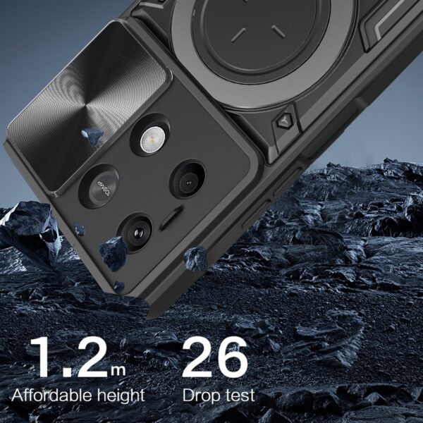 Forcell Xiaomi Redmi Note 13 5G Camshield Magnetic Holder Θήκη Σκληρή - Purple