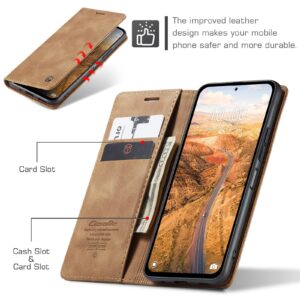 CaseMe 013 Xiaomi Redmi Note 13 5G Multifunctional Horizontal Flip Θήκη Βιβλίο - Brown