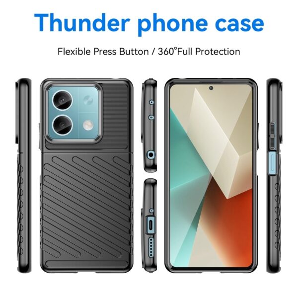 Forcell Xiaomi Redmi Note 13 5G Thunderbolt Θήκη Σιλικόνης - Black