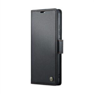 CaseMe 023 Xiaomi Redmi Note 13 5G Butterfly Buckle Litchi Texture RFID Θήκη Βιβλίο - Black