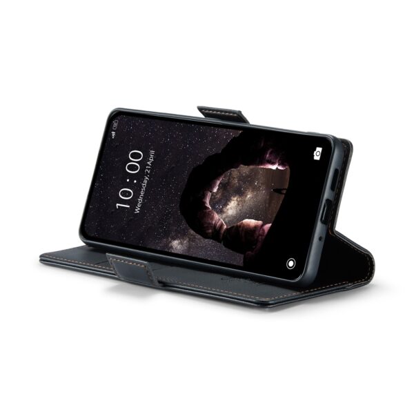 CaseMe 023 Xiaomi Redmi Note 13 5G Butterfly Buckle Litchi Texture RFID Θήκη Βιβλίο - Black