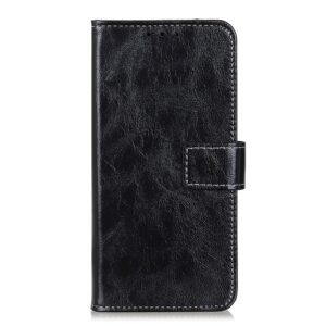 Tel1 Xiaomi Redmi 14C 4G / Poco C75 Retro Crazy Horse Texture Θήκη Βιβλίο - Black