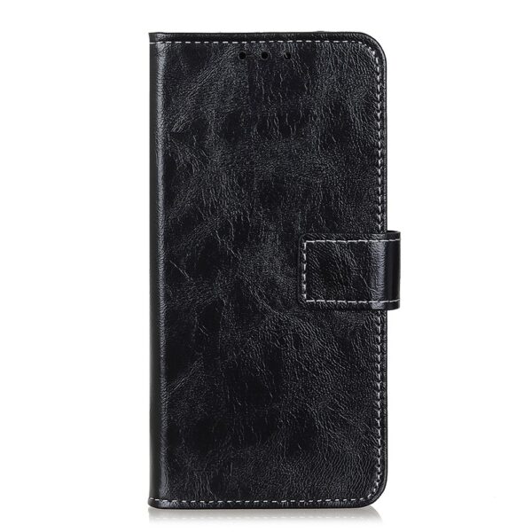 Tel1 Xiaomi Redmi 14C 4G / Poco C75 Retro Crazy Horse Texture Θήκη Βιβλίο - Black