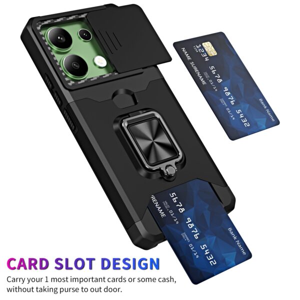 Forcell Xiaomi Redmi Note 13 4G Camera Shield Magnetic Holder Θήκη Σκληρή - Black