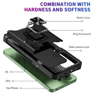 Forcell Xiaomi Redmi Note 13 4G Camera Shield Magnetic Holder Θήκη Σκληρή - Black