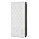 Tel1 Xiaomi Redmi Note 13 4G Premium Diamond Lattice Magnetic Flip Θήκη Βιβλίο - White