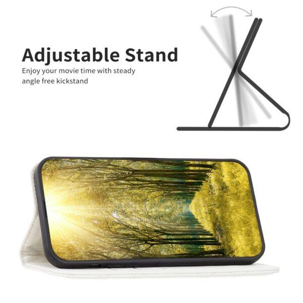 Tel1 Xiaomi Redmi Note 13 4G Premium Diamond Lattice Magnetic Flip Θήκη Βιβλίο - White