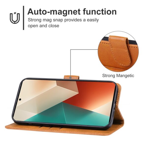 Tel1 Xiaomi Redmi Note 13 4G Wallet Θήκη Βιβλίο - Brown