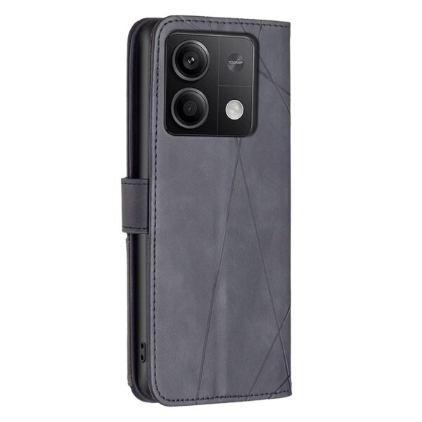 Tel1 Xiaomi Redmi Note 13 Pro 4G / Poco M6 Pro 4G Magnetic Buckle Rhombus Θήκη Βιβλίο - Black