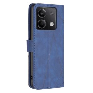 Tel1 Xiaomi Redmi Note 13 Pro 4G / Poco M6 Pro 4G Magnetic Buckle Rhombus Θήκη Βιβλίο - Blue