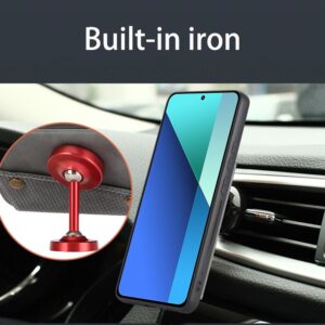 Forcell Xiaomi Redmi Note 13 4G Buckle Card Slots Magnetic Θήκη Σιλικόνης -Black