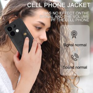 Forcell Xiaomi Redmi Note 13 4G Buckle Card Slots Magnetic Θήκη Σιλικόνης -Black