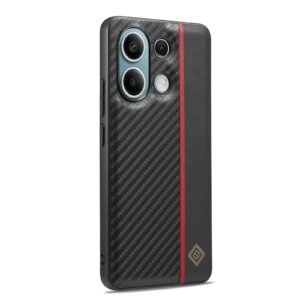 LC.IMEEKE Xiaomi Redmi Note 13 4G Carbon Fiber Texture Θήκη Σιλικόνης- Black