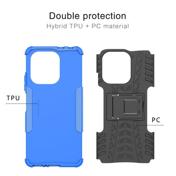 Forcell Xiaomi Redmi Note 13 4G Tire Texture Holder Θήκη Σκληρή - Red