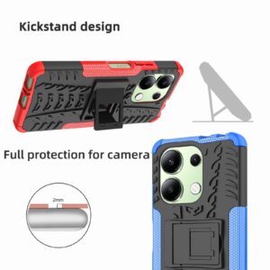 Forcell Xiaomi Redmi Note 13 4G Tire Texture Holder Θήκη Σκληρή - Red