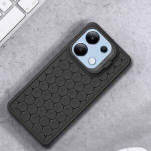 Forcell Xiaomi Redmi Note 13 4G Honeycomb Radiating Holder Θήκη Σιλικόνης - Black