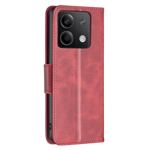 Tel1 Xiaomi Redmi Note 13 4G Retro Lambskin Texture Θήκη Βιβλίο - Red