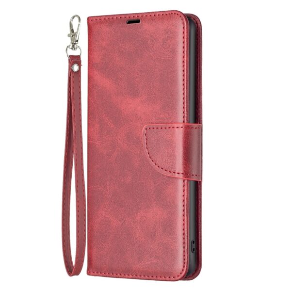 Tel1 Xiaomi Redmi Note 13 4G Retro Lambskin Texture Θήκη Βιβλίο - Red