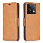Tel1 Xiaomi Redmi Note 13 4G Retro Lambskin Texture Θήκη Βιβλίο - Yellow