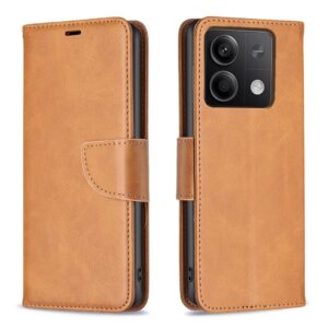 Tel1 Xiaomi Redmi Note 13 4G Retro Lambskin Texture Θήκη Βιβλίο - Yellow