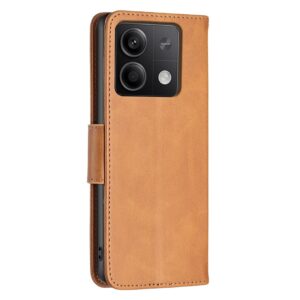 Tel1 Xiaomi Redmi Note 13 4G Retro Lambskin Texture Θήκη Βιβλίο - Yellow