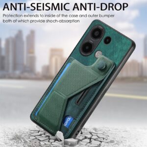 Forcell Xiaomi Redmi Note 13 4G Slide Holder Card Slot Θήκη Σιλικόνης - Green