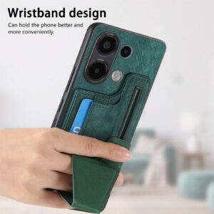 Forcell Xiaomi Redmi Note 13 4G Slide Holder Card Slot Θήκη Σιλικόνης - Green