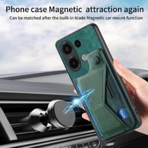 Forcell Xiaomi Redmi Note 13 4G Slide Holder Card Slot Θήκη Σιλικόνης - Green