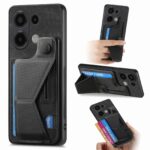 Forcell Xiaomi Redmi Note 13 4G Slide Holder Card Slot Θήκη Σιλικόνης - Black