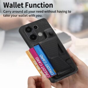 Forcell Xiaomi Redmi Note 13 4G Slide Holder Card Slot Θήκη Σιλικόνης - Black