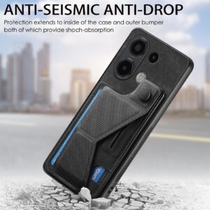 Forcell Xiaomi Redmi Note 13 4G Slide Holder Card Slot Θήκη Σιλικόνης - Black