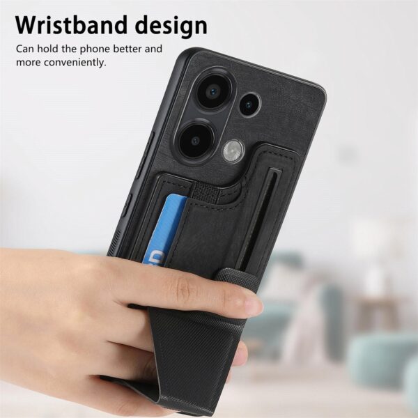 Forcell Xiaomi Redmi Note 13 4G Slide Holder Card Slot Θήκη Σιλικόνης - Black