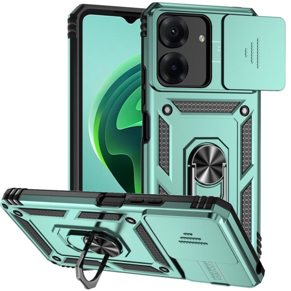 Forcell Xiaomi Poco C65 / Xiaomi Redmi 13C 4G/5G Camshield Holder Θήκη Σκληρή - Green Forcell Xiaomi Poco C65 / Xiaomi Redmi 13C 4G/5G Camshield Holder Θήκη Σκληρή - Green