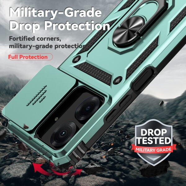 Forcell Xiaomi Poco C65 / Xiaomi Redmi 13C 4G/5G Camshield Holder Θήκη Σκληρή - Green