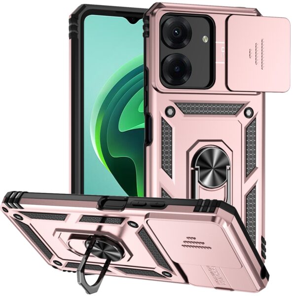 Forcell Xiaomi Poco C65 / Xiaomi Redmi 13C 4G Camshield Holder Θήκη Σκληρή - Rose Gold Forcell Xiaomi Poco C65 / Xiaomi Redmi 13C 4G Camshield Holder Θήκη Σκληρή - Rose Gold