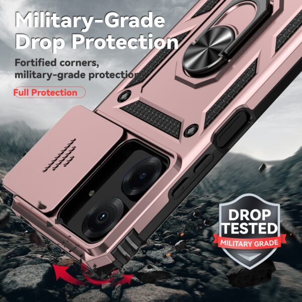 Forcell Xiaomi Poco C65 / Xiaomi Redmi 13C 4G Camshield Holder Θήκη Σκληρή - Rose Gold