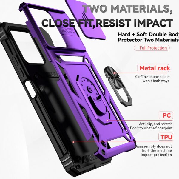Forcell Xiaomi Poco C65 / Xiaomi Redmi 13C 4G Camshield Holder Θήκη Σκληρή - Purple