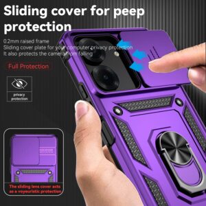 Forcell Xiaomi Poco C65 / Xiaomi Redmi 13C 4G Camshield Holder Θήκη Σκληρή - Purple