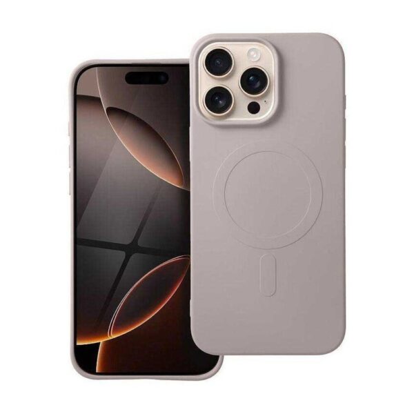 Forcell iPhone 16 Pro Max MagSafe Θήκη Σιλικόνης -Titanium