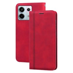 Tel1 Xiaomi Redmi Note 13 Pro 5G Frosted Business Magnetic Θήκη Βιβλίο - Red
